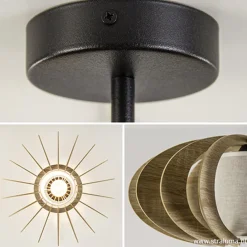 Straluma Plafondlamp hout lamellen klein><noscript><img width=