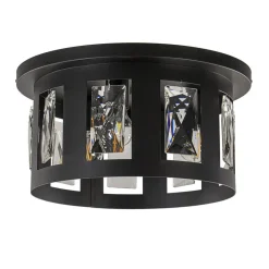 Straluma Plafondlamp Kristall Black met pegels> Slaapkamerlampen|Keukenverlichting