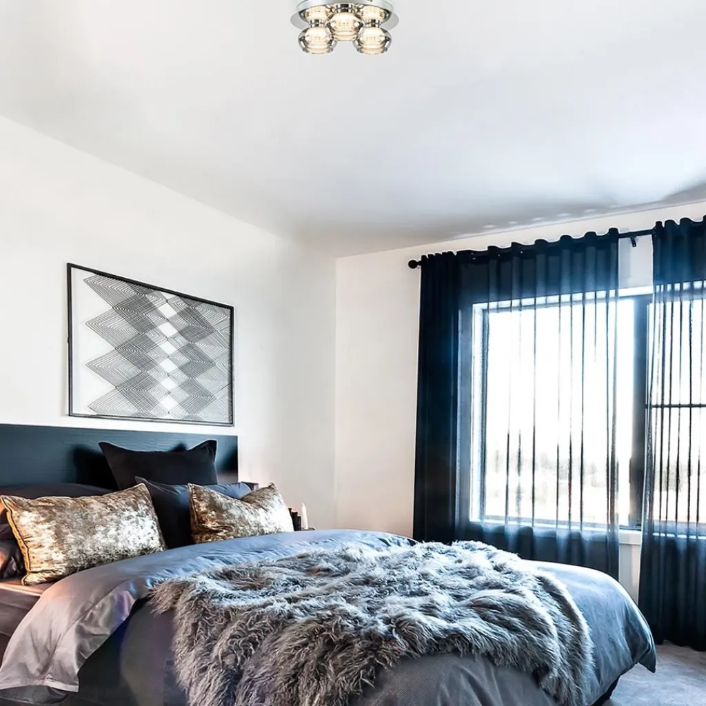 Straluma Plafondlamp 3-L chroom/smoke 3-step dim.> Plafondlampen|Halverlichting