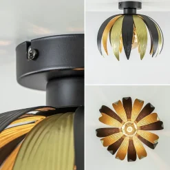 Straluma Plafondlamp leaves zwart/goud><noscript><img width=