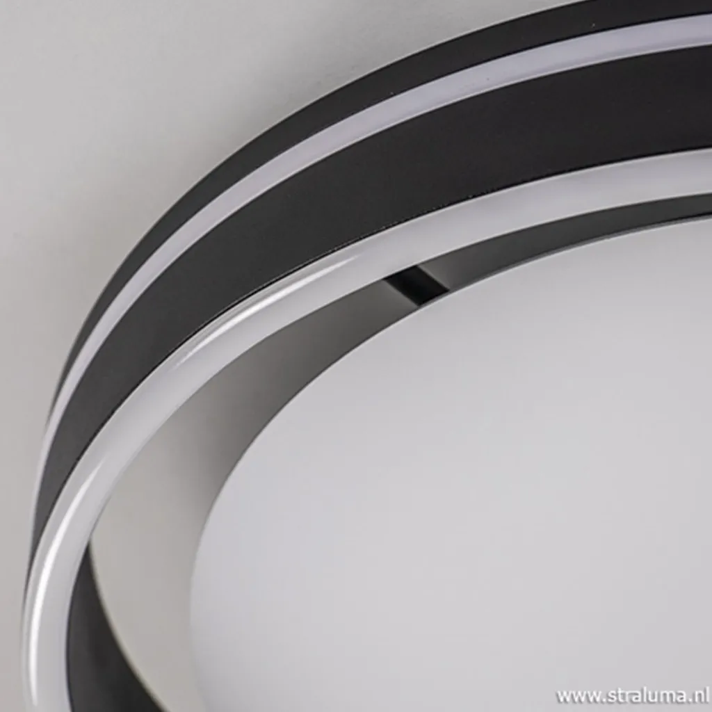 Straluma Plafondlamp Led Cirkel zwart/wit> Plafondlampen|Plafonnières
