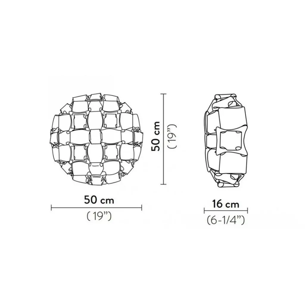 Straluma Plafondlamp Mida multicolor 53 cm> Wandlampen|Halverlichting
