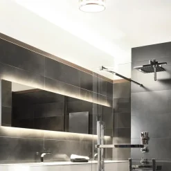 Straluma Plafondlamp nikkel/glas IP44 3-step dim.><noscript><img width=