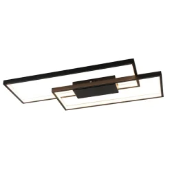 Straluma Plafondlamp Piazza 2L zwart 3-step dim> Plafondlampen|Woonkamerlampen