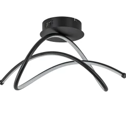 Straluma Plafondlamp Plaza zwart 3-switchdim> Plafondlampen|Woonkamerlampen