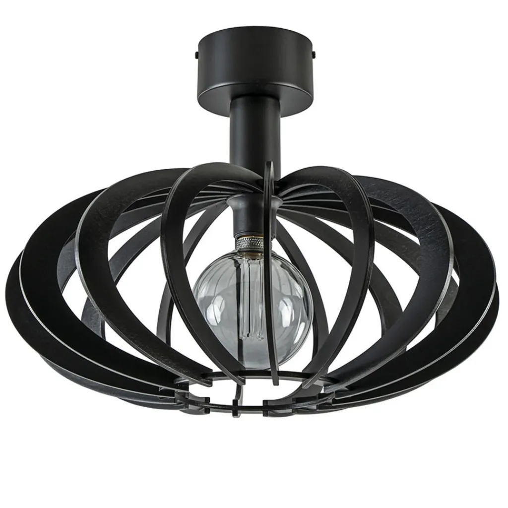 Straluma Plafondlamp Plywood zwart hout> Keukenverlichting|Plafondlampen