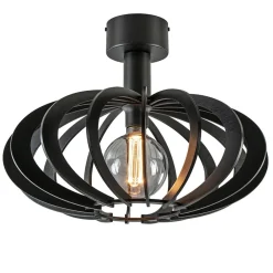 Straluma Plafondlamp Plywood zwart hout> Keukenverlichting|Plafondlampen