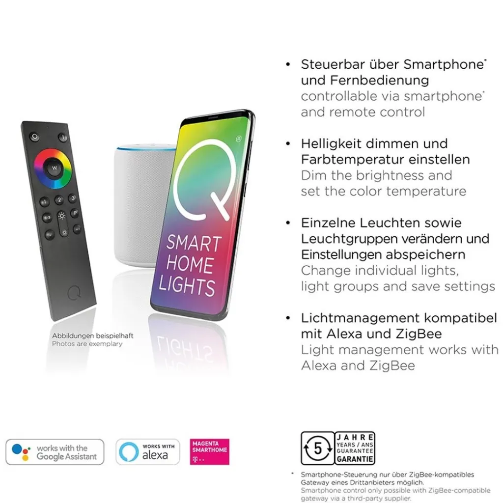 Straluma Plafondlamp Q-Vito 40cm matgoud smart + remote> Plafondlampen|Smart lampen