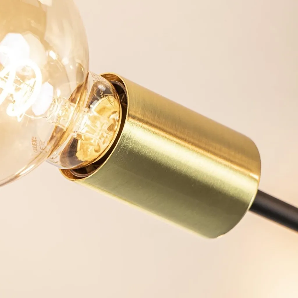 Straluma Plafondlamp Sticks 6L zwart/goud> Keukenverlichting|Eetkamerverlichting