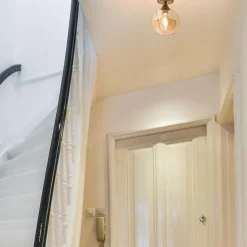 Straluma Plafondlamp toilet goud met amber glas><noscript><img width=