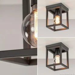 Straluma Plafondlamp vierkant frame klein zwart><noscript><img width=
