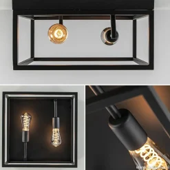 Straluma Plafondlamp vierkant zwart open frame><noscript><img width=