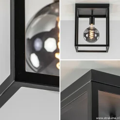 Straluma Plafondlamp zwart open frame><noscript><img width=