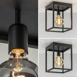 Straluma Plafondlamp zwart open frame><noscript><img width=