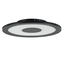 Straluma Plafondlamp zwart rond 38cm 3-st.dim.> Plafondlampen|Plafonnières