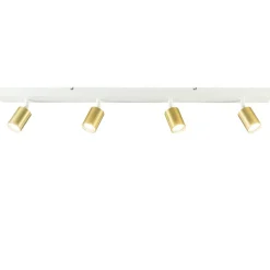 Straluma Plafondspot Bounce 4L balk wit/matgoud> Plafondlampen|Opbouwspots