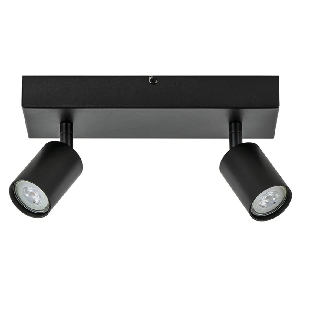 Straluma Plafondspot Bounce 2L balk zwart> Plafondlampen|Opbouwspots