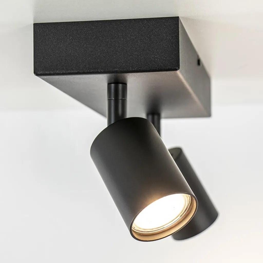 Straluma Plafondspot Bounce 2L balk zwart> Plafondlampen|Opbouwspots