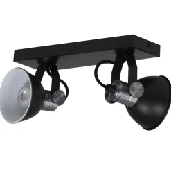 Straluma Plafondspot Brooklyn 2l zwart industrieel> Plafondlampen|Opbouwspots