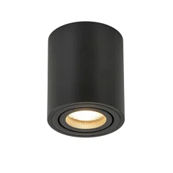 Straluma Plafondspot cilinder zwart verstelbaar gu10> Opbouwspots|Woonkamerlampen