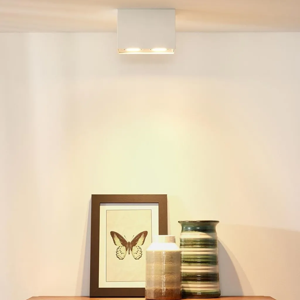 Straluma Plafondspot dubbel box wit gu10> Opbouwspots|Keukenverlichting