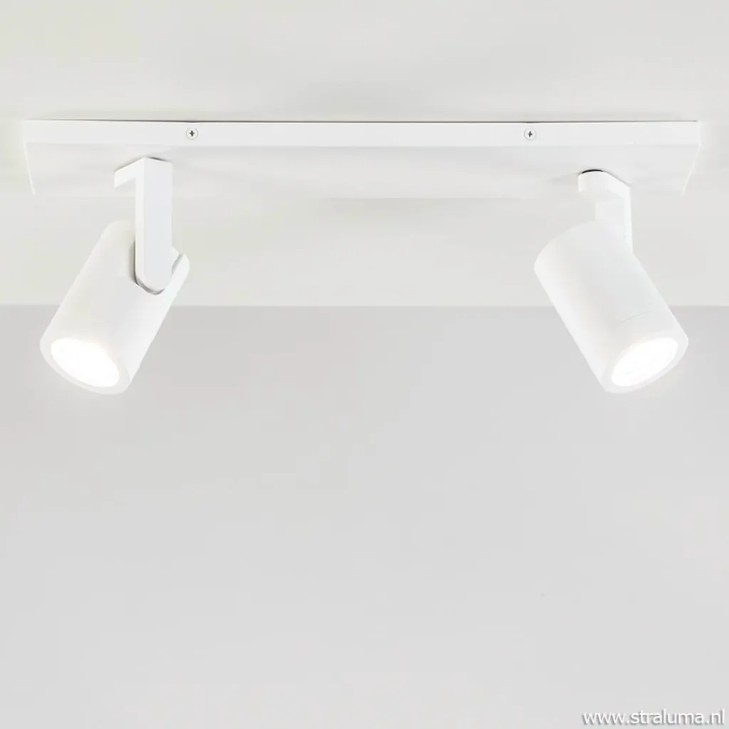 Straluma Plafondspot Halo 2L op balk wit> Opbouwspots|Keukenverlichting