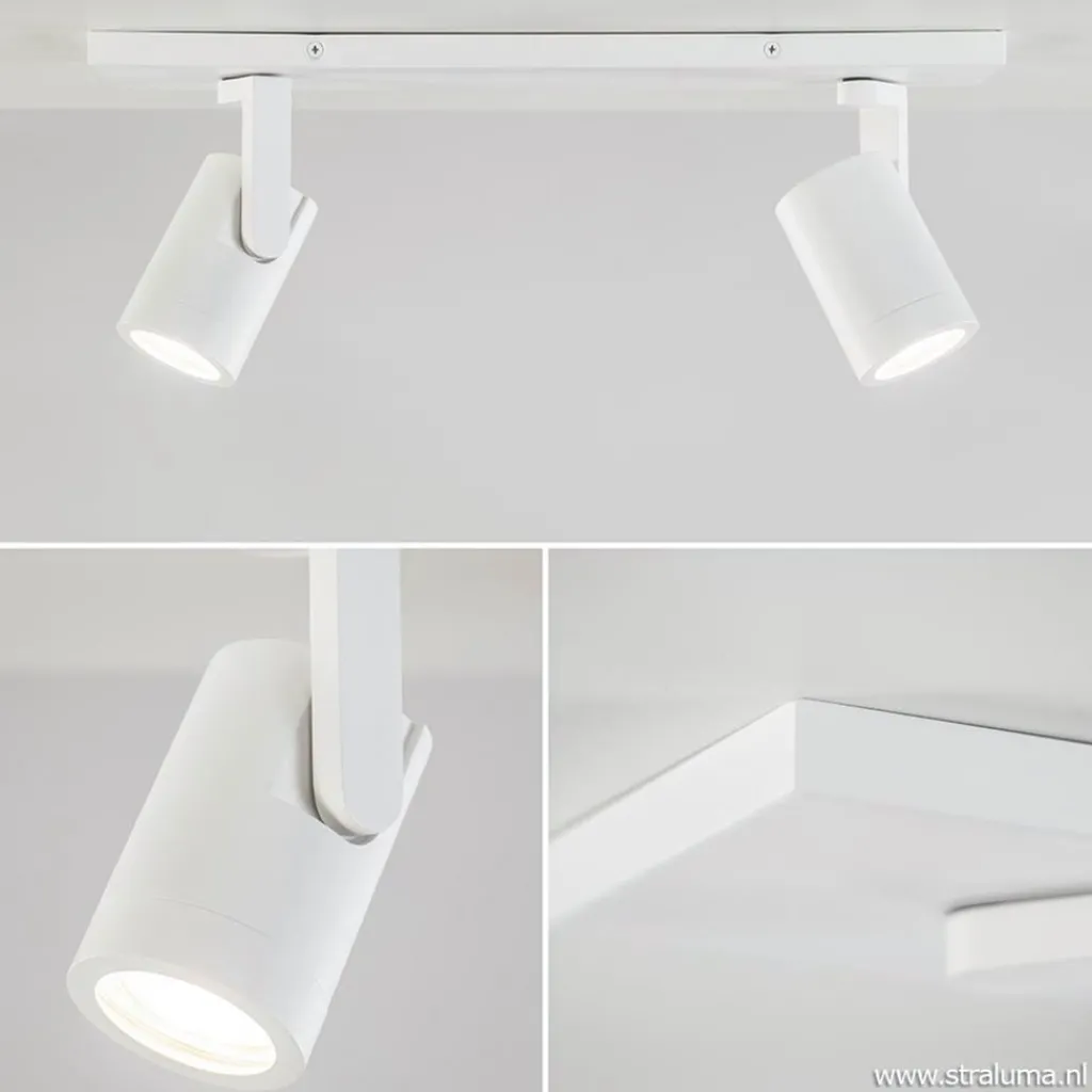 Straluma Plafondspot Halo 2L op balk wit> Opbouwspots|Keukenverlichting
