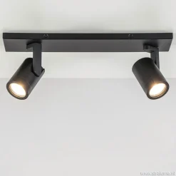 Straluma Plafondspot Halo 2L op balk zwart> Opbouwspots|Keukenverlichting
