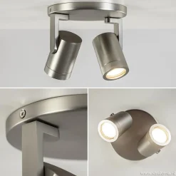 Straluma Plafondspot Halo 2L rond rvs><noscript><img width=