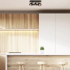 Straluma Plafondspot 3L op balk zwart gu10 incl.><noscript><img width=