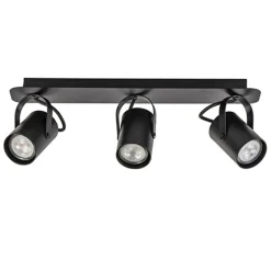Straluma Plafondspot 3L op balk zwart> Opbouwspots|Tienerkamerlampen