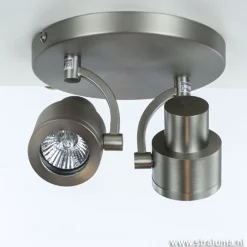 Straluma Plafondspot 2-lichts rond nikkel gu10><noscript><img width=
