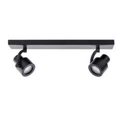 Straluma Plafondspot mat zwart balk 2-lichts gu10> Plafondlampen|Opbouwspots