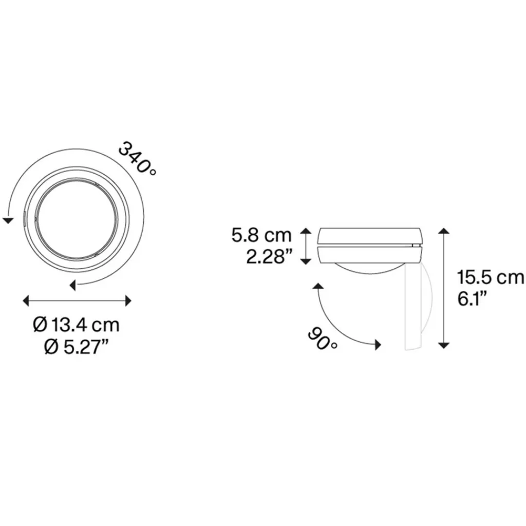 Straluma Plafondspot Nautilus zwart> Plafondlampen|Opbouwspots
