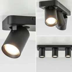 Straluma Plafondspot Oliver 3L balkzwart gu10><noscript><img width=