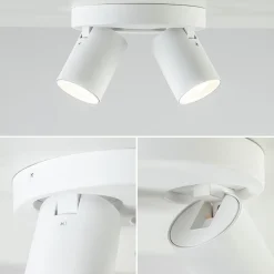 Straluma Plafondspot Oliver 2L rond tube wit gu10><noscript><img width=