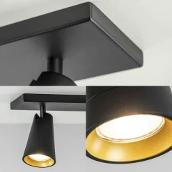 Straluma Plafondspot Petunia 3L balk zwart/goud><noscript><img width=