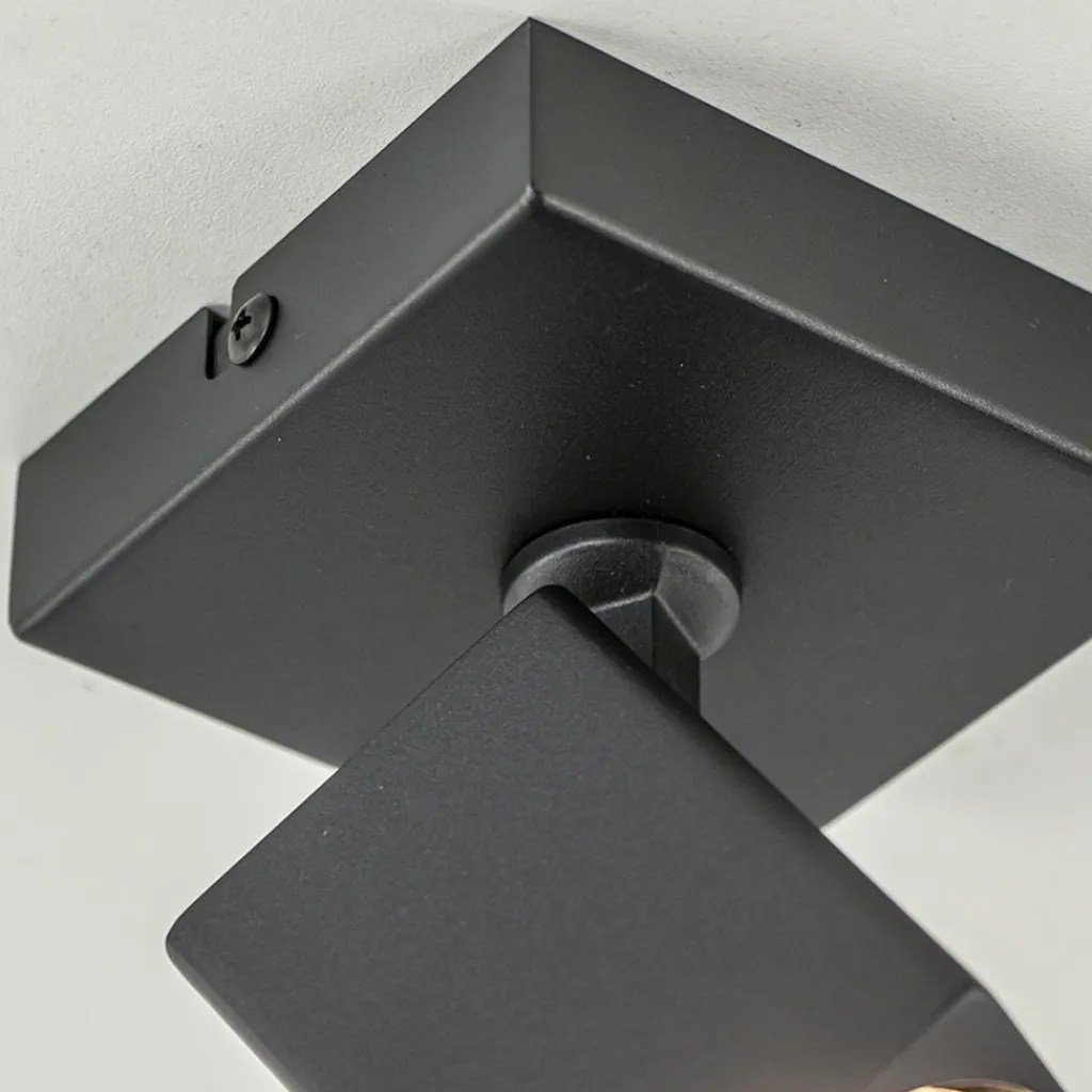Straluma Plafondspot Quadro 1L zwart gu10> Opbouwspots|Woonkamerlampen
