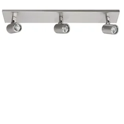 Straluma Plafondspot Rain 3L balk nikkel IP44> Opbouwspots|Keukenverlichting