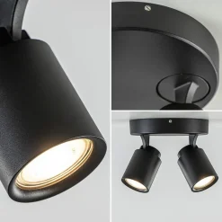 Straluma Plafondspot Razza 2L rond zwart gu10><noscript><img width=