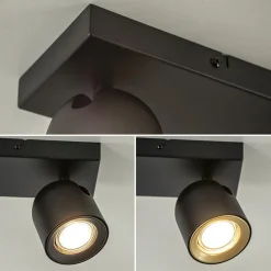 Straluma Plafondspot Solare 2l balk zwart><noscript><img width=