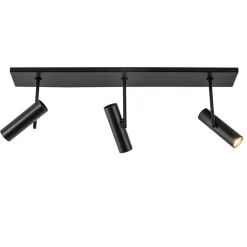 Straluma Plafondspot Trend 3L balk zwart gu10mini> Plafondlampen|Opbouwspots