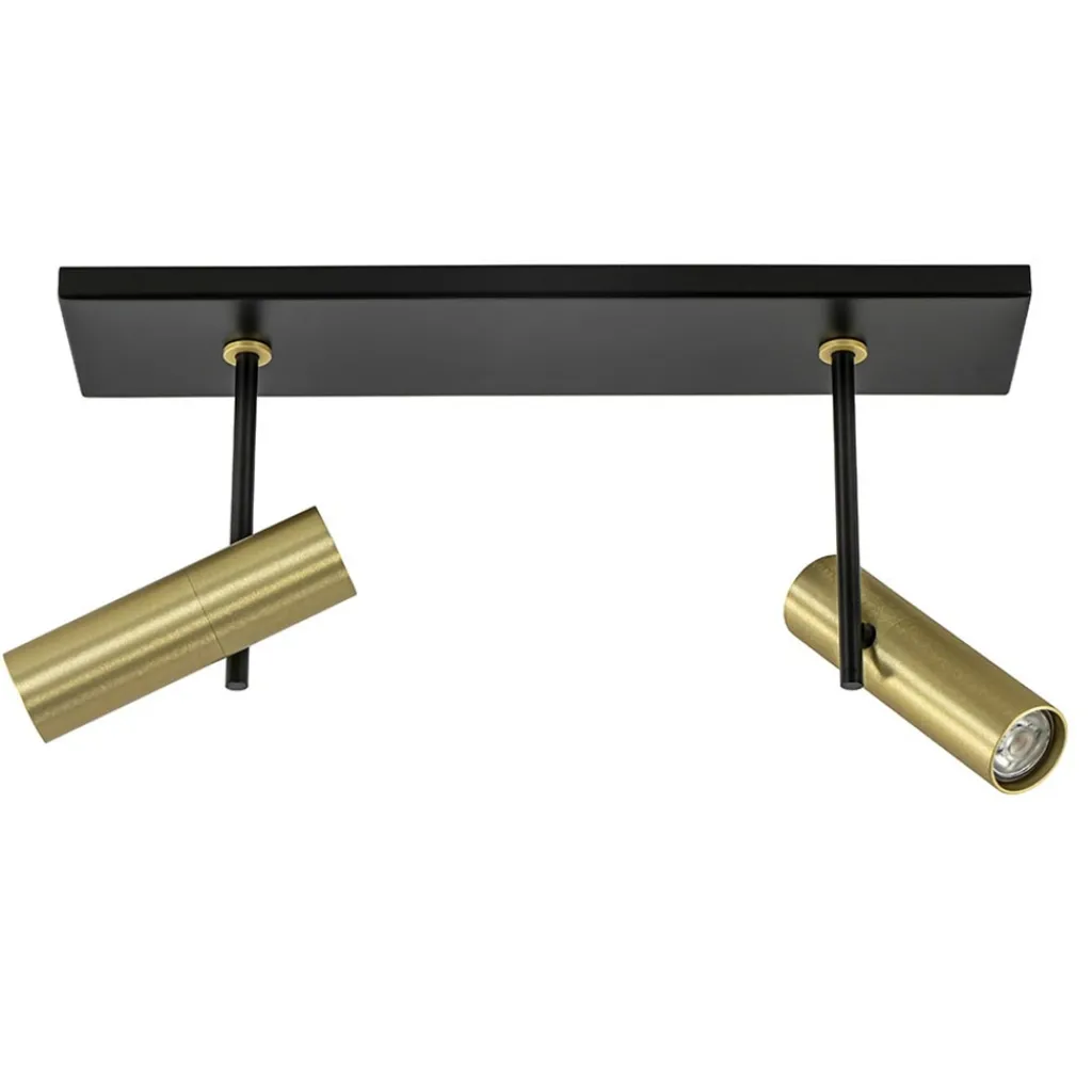Straluma Plafondspot Trend 2L zwart/goud mini gu10> Opbouwspots|Woonkamerlampen