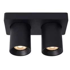 Straluma Plafondspot tube 2-L zwart incl.gu10 dtw> Plafondlampen|Opbouwspots