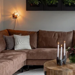 Straluma Plafond/wandlamp Matrix zwarte korf met hout><noscript><img width=