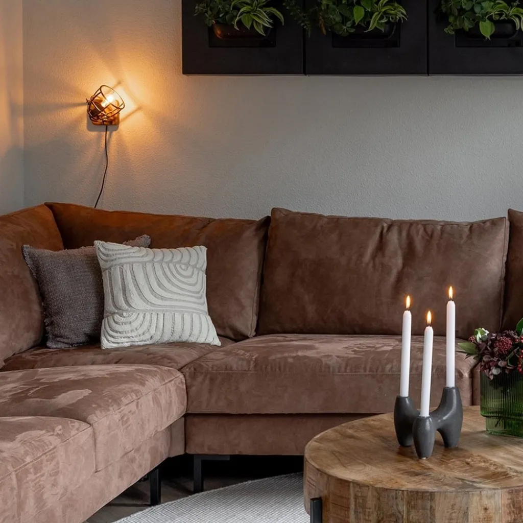 Straluma Plafond/wandlamp Matrix zwarte korf met hout> Wandlampen|Kooilampen