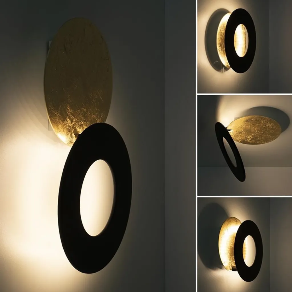 Straluma Plafond/wandlamp Vera 21 goldleaf/zwart> Plafondlampen|Wandlampen