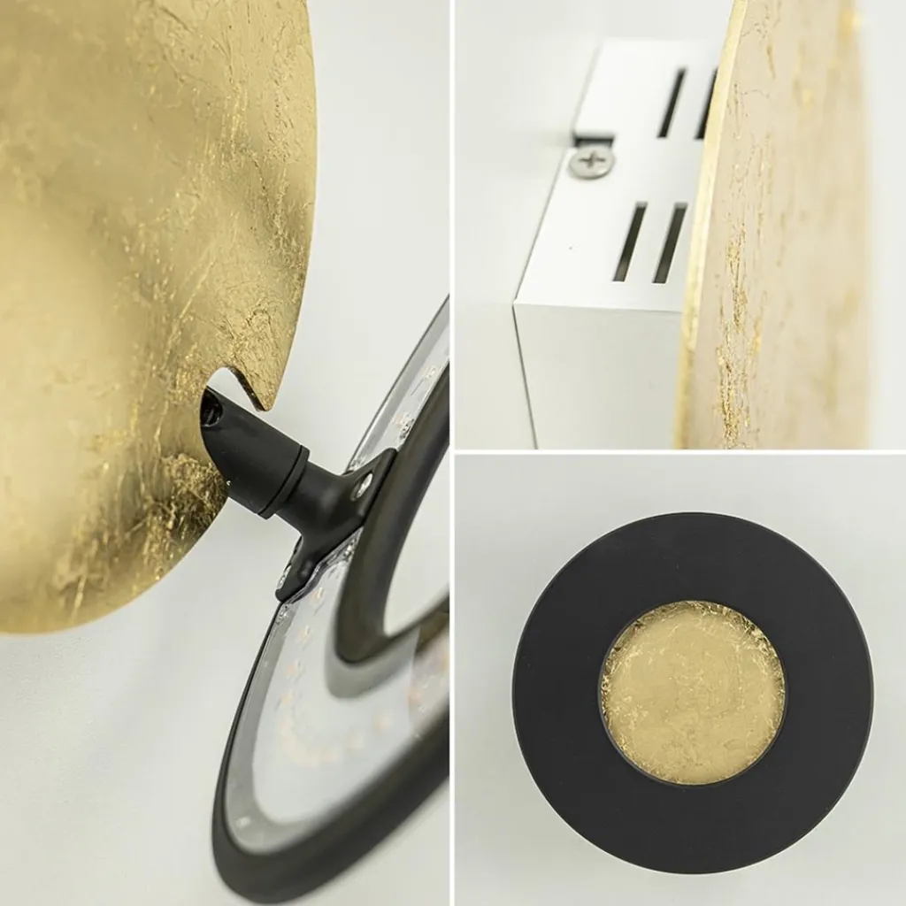 Straluma Plafond/wandlamp Vera 21 goldleaf/zwart> Plafondlampen|Wandlampen