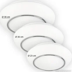 Straluma Plafonniere Tornado chroom/wit 38cm IP44><noscript><img width=