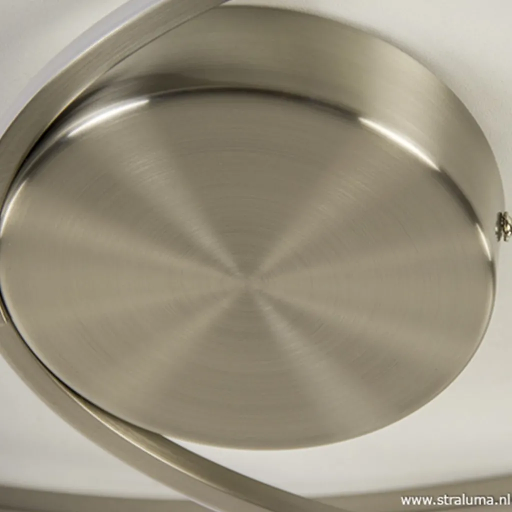 Straluma Plafonnière Eclipse nikkel led 3-st.dimb> Plafondlampen|Plafonnières